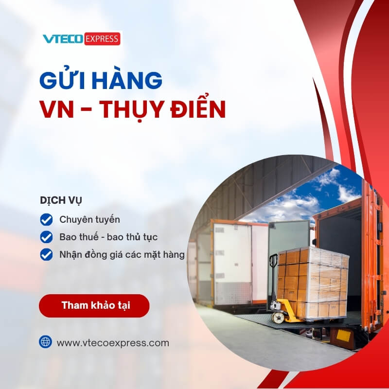 Gửi hàng đi Thụy Điển